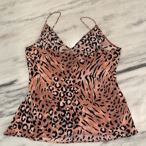 Paige Cicely V-Neck Silk Leopard Print Cami - Picture 5 of 7